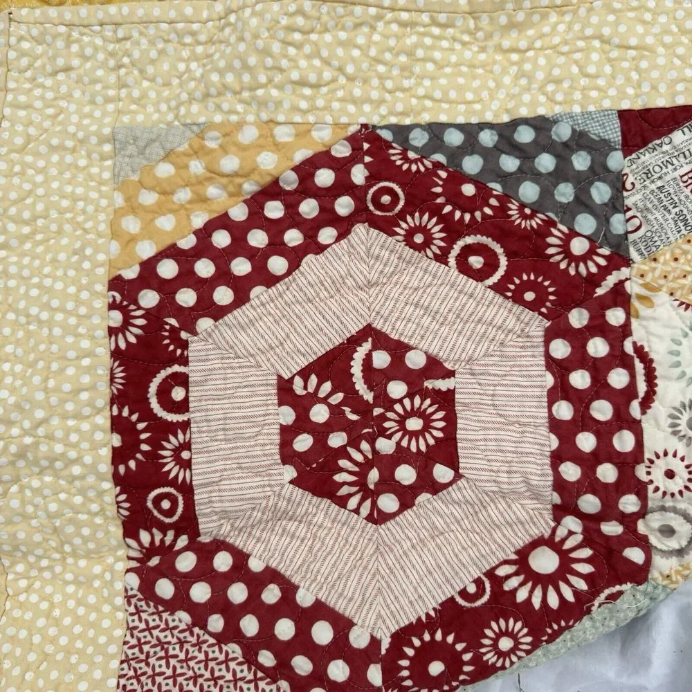 Hexagon Quilt Throw 48